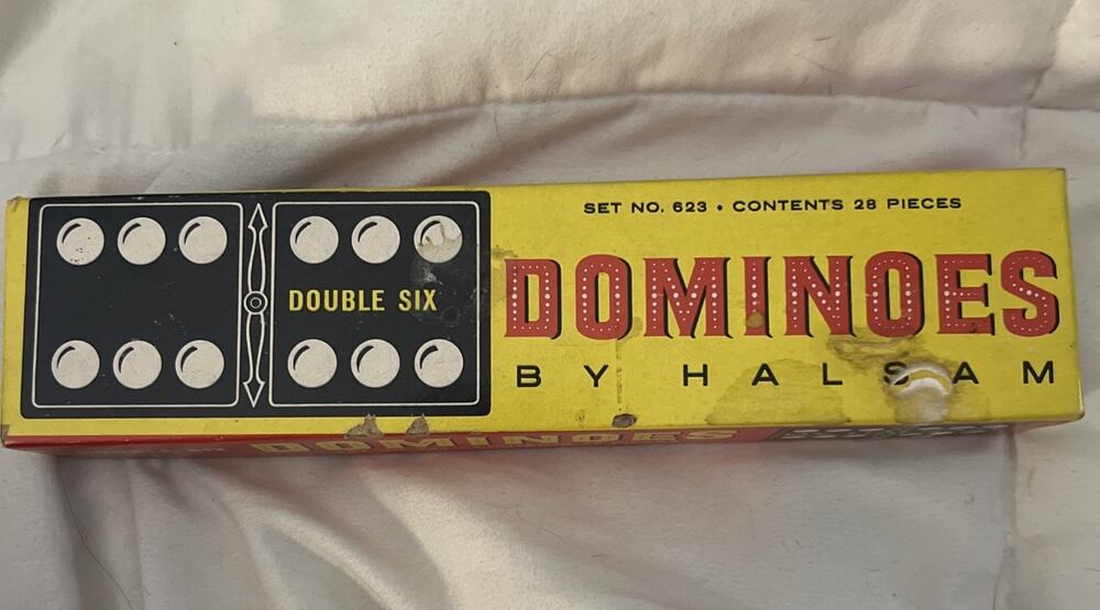 Vintage Halsam Double Six Dominoes Set